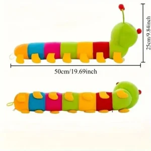 Розвиваюча плюшева реалістична іграшка гусениця CATERPILLAR 25*50 см