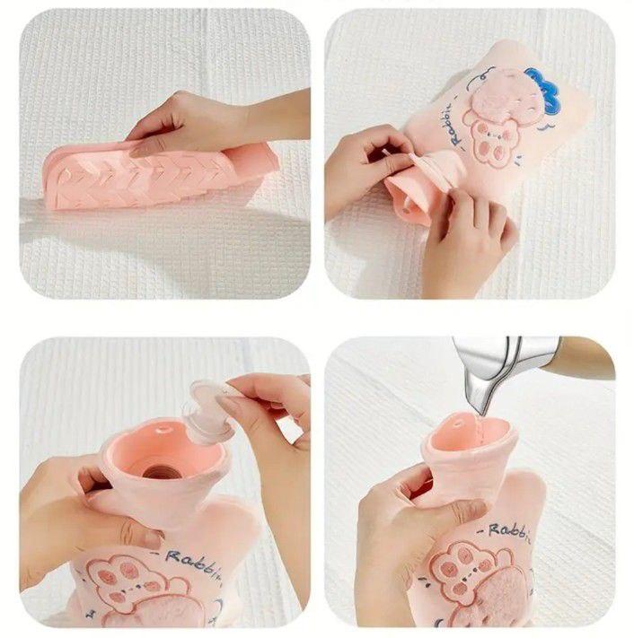Грілка 2л дитяча з чохлом плюшевий зайчик - Зображення 7