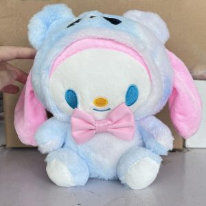 М'яка іграшка Хеллоу Кітті Hello Kitty у костюмі ведмедика червоний бант 21 см Сінаморол б