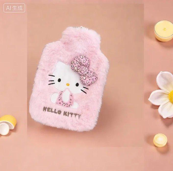 Hello Kitty багаторазова тепла грілка ПВХ рожева в плюшовому чохлі 1 л - Зображення 2
