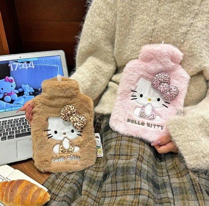 Hello Kitty багаторазова тепла грілка ПВХ рожева в плюшовому чохлі 1 л - Зображення 3