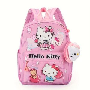 Рюкзак дитячий рожевий Hello Kitty з брелоком-гаманцем