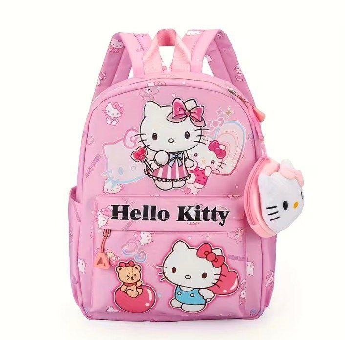 Рюкзак дитячий рожевий Hello Kitty з брелоком-гаманцем