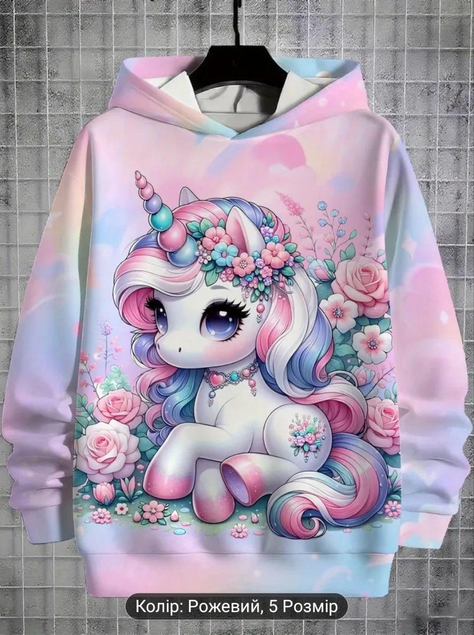 Світшот для дівчинки “Sweet Unicorn” рожевий на дівчинку 150 см (10-12 років) - Зображення 3