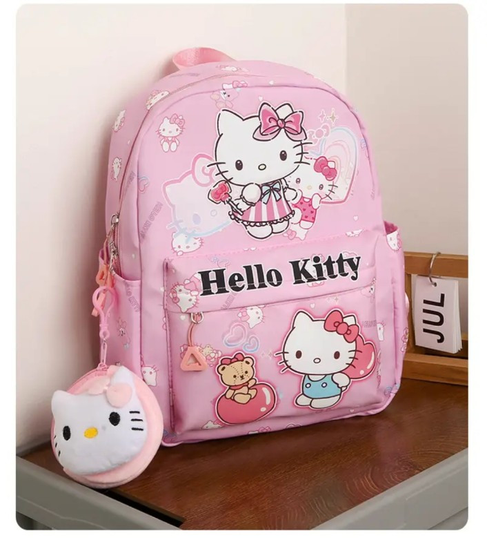 Рюкзак дитячий рожевий Hello Kitty з брелоком-гаманцем - Зображення 2