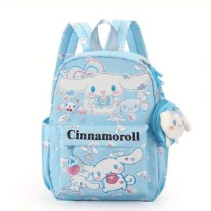 Рюкзак дитячий блакитний із Cinnamorol з брелоком-гаманцем